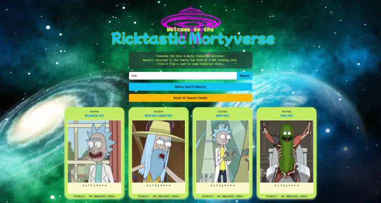 Ricktastic Mortyverse Website